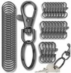  Fém kulcstartó táskához 20db karabinerrel, kulcskarikával, kulcstartó medállal (Metalowy Brelok do kluczy 20 szt)