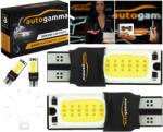 Auto Gamma W5W T10 Led helyzetjelző izzók, 2 db Cob Led, fehér, 2 darabos készlet