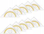  Műanyag Szögmérő Készlet Geometriához, 10 Darabos (B0C32SZQV6)