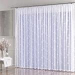 Wisan Gyönyörű finom jacquard függöny fehér Daniela szalaggal 500x250 cm (AWW10253)