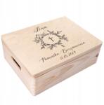 Creative Deco Fából készült doboz elsőáldozásra, emlék az első szentáldozásról, ajándék nyomtatással 40x30 (JANCDSD140CUSTOMCOMCONFCROSSMINFBM)
