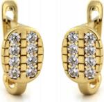 Lovrin Arany ovális fülbevaló 585 cirkóniával 1, 28 g modern design nőknek (Jubiler Lovrin)