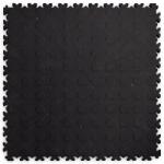 Fortelock Pvc garázscsempék fekete érmés mintával, műhelybe, szervizbe Moduláris padló (FL eco 7mm)