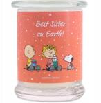 Peanuts Illatos gyertya ajándékba a legjobb testvérnek, Best Sister on Earth Peanuts Snoopy (4262399023671)