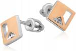Lovrin Ezüst fülbevaló 925 Négyzetek Arany Lemezzel, kétszínű, ajándékba (60826808)