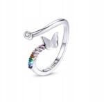  925-ös ezüst gyűrű pillangókkal és cirkónia kövekkel ajándéknak is kiváló