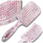 EdiBazzar Átlátszó hajkefe minden hajtípushoz, rugalmasan bontja a gubancokat (Szczotka do włosów elastyczna płaska)