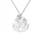 Lovrin 925-ös ezüst nyaklánc Föld, mentsük meg a bolygót, finom, divatos ajándék (Lovrin 68210)