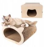  Macska kaparófa karton rétegelt lemez 2in1 házikó karton kaparófa fekhely (X00200HPLX)