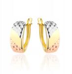 Lovrin Arany fülbevaló 585 háromszínű téglalap 1, 5g gyémántcsiszolású (59291790)