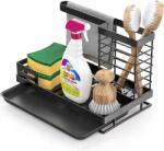 BOTC Álló Törölközőszárító Tartó Tálcával Fém Fekete (Sink Organizer)