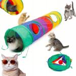  Macska Alagút Játék Hosszú Színes Zümmögő Játék 115 CM Nagy (NA)