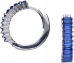 Lovrin Ezüst fülbevaló 925 kék cirkónia bagett kövekkel, divatos design ajándékba (Lovrin 46513)