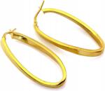 Lovrin Hosszú, merev, ezüstözött, aranyozott, ovális, kapcsos fülbevaló 925 ajándék