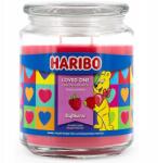 HARIBO nagy Valentin-napi illatgyertya Loved One 510 g málna gumicukor illatú (4262399023527)