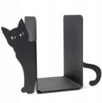  Könyvtámasz macska szett 2 darab fekete fém cica loft stílus (Podpórki do książek metalowe)