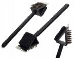 BBQ Grill-, sütőtisztító kefe szivaccsal és Kaparóval 3az1ben, hosszú nyelű (323106)