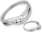 Lovrin Ezüst gyűrű 925, három cirkónia kővel, súlya 3.41g, mérete 18 (62127169)