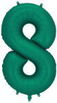 PartyDeco S. r. o 8. szám, fólia lufi, 86 cm, üveg zöld