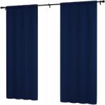 NOW-ART Kész függöny, sima, 145x230, fényáteresztő, rövid függöny nappaliba (Zasłona 230 LEN-C granatowa)