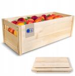 Creative Deco Természetes fa láda, nagy tárolódoboz gyümölcs szüreteléshez, 69x29, 5 cm (X0028WTI6N)