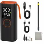 Allbag Elektromos autós pumpa, 150PSI, 6000mAh, LED, USB, kerékpár/autó (POMPKA4)