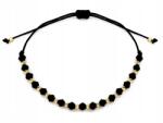 Lovrin Női fekete zsinóros arany karkötő 585 fekete cirkónia gyöngyökkel 14kt (Lovrin)