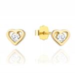 Lovrin Arany szív fülbevaló 585 0.66g köves, stekkeres (58715416)