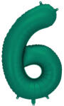PartyDeco S. r. o 6. szám, fólia lufi, 86 cm, üveg zöld