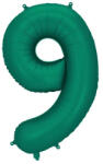 PartyDeco S. r. o 9. szám, fólia lufi, 86 cm, üveg zöld