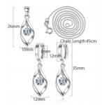  Ezüst ékszerszett 925-ös finomságú Valentin-napi ajándék díszdobozban (d123)