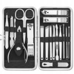 EdiBazzar Köröm Manikűr Szett Pedikűr Bőr Fogó Olló Vágó Nagy (Zestaw do paznokci przybornik pedicure 19szt)