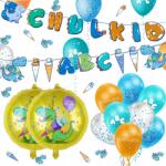  Dinoszauruszos Lufi Szett Kék 30 darabos Dekoráció