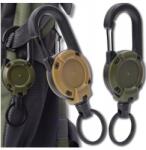 EdiBazzar Retraktor zsinór feltekerhető kültéri karabiner kulcstartó 2 db fonott 60cm kártya (Zestaw breloków 2 szt karabińczyk)