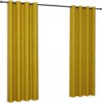 NOW-ART Vélúr függöny 140x230 cm, karikás, sima függöny nappaliba, különböző méretekben (Welur 230 musztarda)