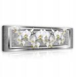 Wallarena Virágok Kép Vásznon Falra Előszobába Irodába Fürdőszobába Szürke 145x45 (OBRAZ PODŁUŻNY DŁUGI SZARY PP1843O3)