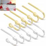  Incycall Karácsonyi Zokni Akasztó Fémből, 10 Darabos Szett, Arany és Ezüst Színben (B0DG598R7W)