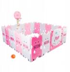 Aga4Kids Gyerek műanyag járóka 223x192x64 cm Rózsaszín (DS4106-PI)