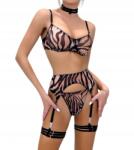  Nadia erotikus fehérnemű szett, zebra mintás L-es méret