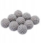  Szürke fa gyöngyök, horgolt golyók 20mm Diy készlet 10 darab (NC000003)