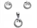 Lovrin Ezüst 925 szett csillag medállal és fülbevalóval, divatos minta ajándékba (Lovrin 68349)