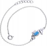 Lovrin Ezüst karkötő 925 kék tengeri csikó divatos minta elegáns ajándék (Lovrin 60507)