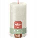 Bolsius Rusztikus, tönk alakú díszgyertya, Rustic Shimmer Krem Ivory színben, Bolsius márkájú, 13 cm-es (8717847150936)