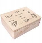 Creative Deco Fa doboz iskolai emlékeknek, gyermek névvel, ajándék, 40x30 (JANCDSD140BCUSTOMSCHOOLGIRLBASICFBM)