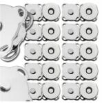  Mágneses fém patentgombok 10 db-os készlet, kerek gombok (5905884088500)