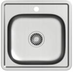 Quadron Acél Mosogató Kicsi 48x48 Sima Süllyesztett Lyuk Sima Szatén +szifon (HD110SAT4848)