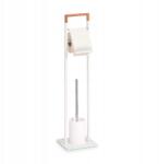 Zeller Present Zeller, Wc papír és Wc kefe tartó állvány, fehér (4003368187235)