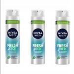 NIVEA Men Fresh Kick férfi borotvazselé mentával hűsítő 200ml x 3 db (3x81730)