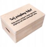 Creative Deco Gravírozott doboz születésnapi ajándék saját szöveggel Uv nyomtatással 30x20x14cm (JANCDSD130CUSTOMWISHTEXTBOXFBM)