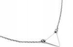 Lovrin 925-ös ezüst nyaklánc háromszöggel, celebritás stílusú, finom, 45-ös méret, divatos